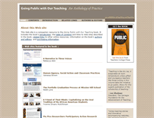 Tablet Screenshot of goingpublicwithteaching.org